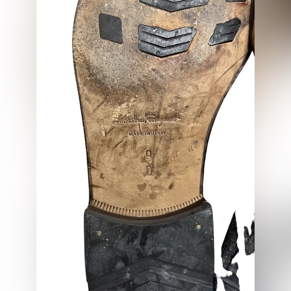 Rare Salvatore Ferragamo Florence Brown Leather Loafers - Italy size 9 - Picture 12 of 15